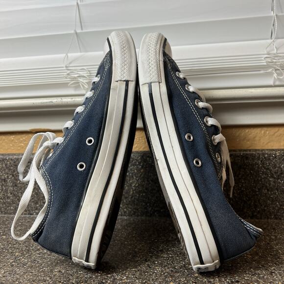 Converse All Star Low Top Women 9 Blue Classic Canvas Sneaker Lace Up Skate Shoe - Picture 6 of 11